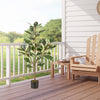 Artificial Bird of Paradise plant with vibrant leaves in a sturdy pot, perfect for porches or living rooms.