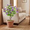 Artificial locust flower tree with purple blooms, 39 inches tall, perfect for living room or porch decor.