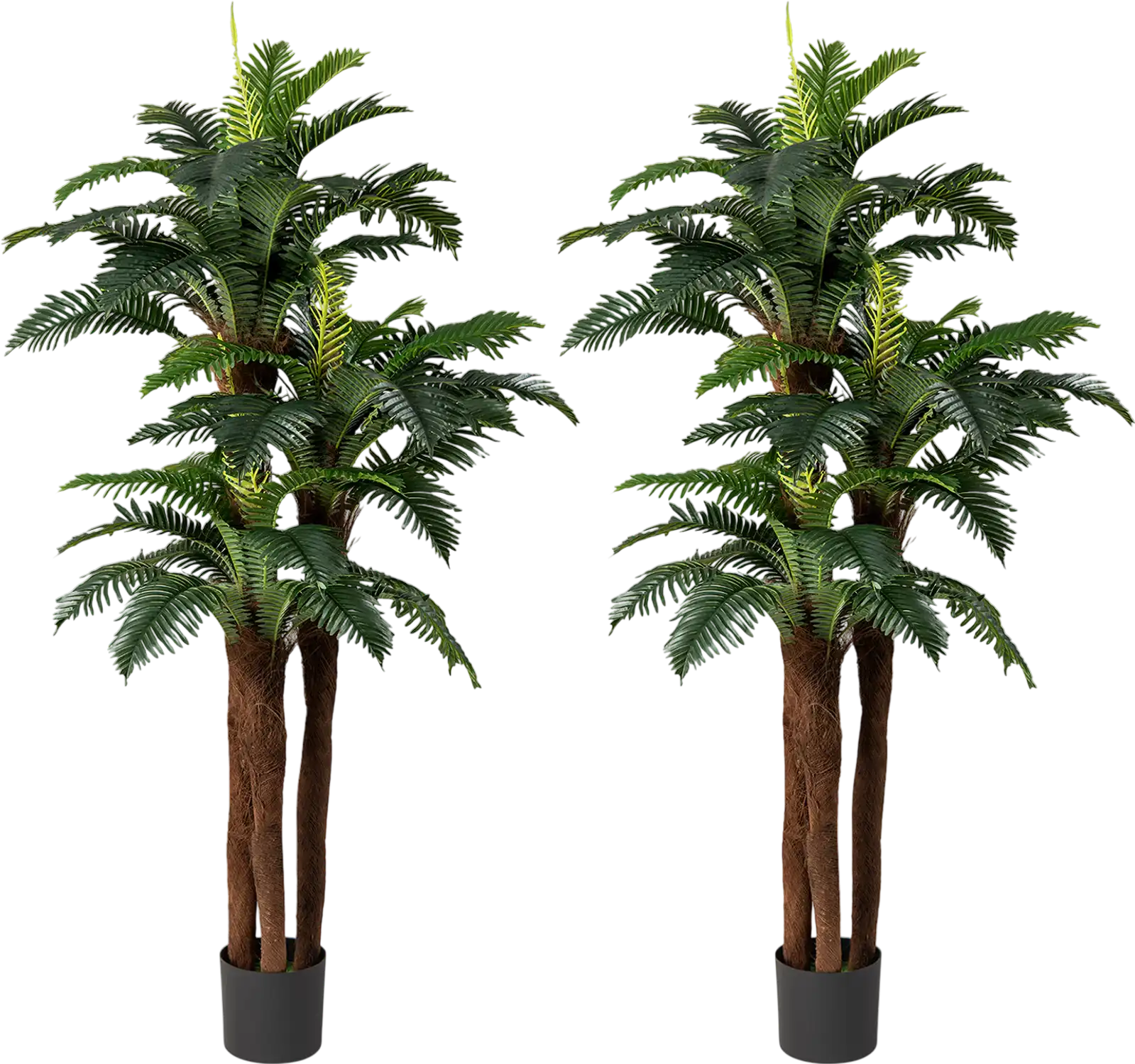 Costway 2 Pack 6.3' Artificial Palm Tree Adjustable Leaves 29901401 New
