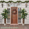 Two 6.3 ft tall artificial palm trees with adjustable leaves, perfect for indoor decoration or commercial use.