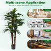 6.3 ft tall artificial palm tree with adjustable leaves, realistic fiber-wrapped bark, perfect for indoor decoration or.