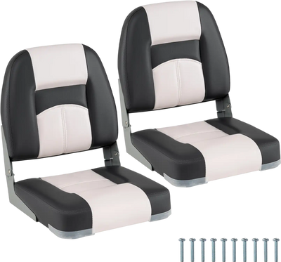 Costway 2-Pack Boat Seats Thick Sponge Padding w/ Fixing Bolts 27352097 New