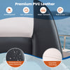 Close-up of premium PVC leather boat seat showcasing exquisite stitching and waterproof surface for easy cleaning.