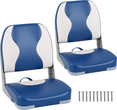 Costway 2-Pack Boat Seats Thick Sponge Padding 25907899 New