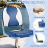 Blue boat seat showcasing thick sponge padding, ergonomic design, and durable PVC leather for comfortable seating.
