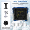 Boat seat installation plate showing 5" x 5" bolt pattern, includes 10 bolts for easy setup and strong support.