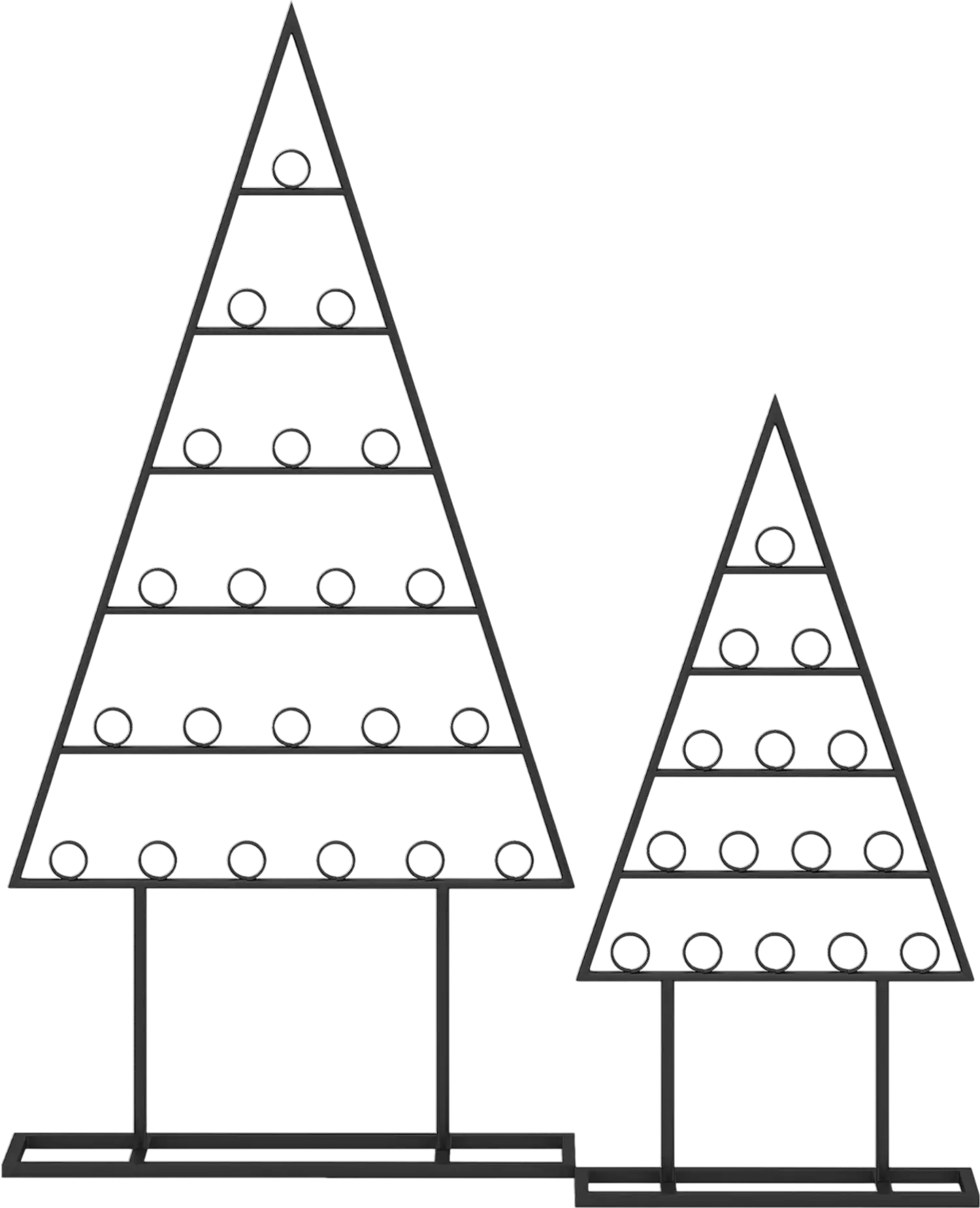 Costway 2 Pack Christmas Tree Photo Card Holder Rack w/ 36 Round Clips 24830292 New