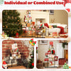 Christmas tree photo holder set featuring 36 round clips and a sturdy black metal rack for festive card display.
