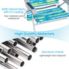 Folding beach chair in green with adjustable positions, 600D oxford fabric, and lightweight aluminum frame for outdoor.