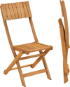 2 Pack Folding Chairs Sturdy Wood Dining Chairs with Slatted Backrest and Seat