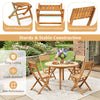 Folding wooden dining chairs with slatted backrest, sturdy X-shaped frame, perfect for outdoor events and space-saving.