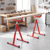 2-Pack Folding Roller Stands Portable Outfeed Supports with Adjustable Height-Red - Gallery View 1 of 10