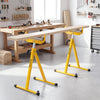 2-Pack Folding Roller Stands Portable Outfeed Supports with Adjustable Height-Yellow - Gallery View 1 of 10