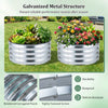 Galvanized raised garden bed kit featuring corrugated metal design, PVC top edging, and spacious planting area for.