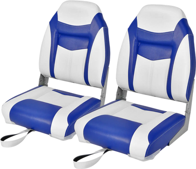 Costway 2-Piece High Back Folding Boat Seat Set 78524169 New