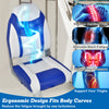 High back folding boat seat set in blue with sponge cushion, ergonomic design for comfort and support, ideal for.