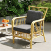 2-Pack Outdoor Patio Cushion Set with Removable Covers-Gray - Gallery View 1 of 10