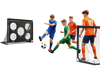 Portable 4 x 3 FT soccer goals set with target practice, pitch marker cloth, and cones for outdoor play and training.