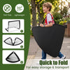 Lightweight 4 x 3 FT portable soccer goals set with pitch marker cloth and cones, quick to fold for easy transport.