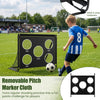 Portable soccer goal set featuring a removable pitch marker cloth for fun shooting practice and easy setup anywhere.