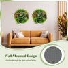 Close-up view of the 2 Pack Square Framed Artificial Foliage Wall Art showcasing detailed PE leaves, perfect for.