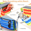 Cup holders and storage bag on the 5-position outdoor folding beach chair set for convenient use during outdoor.