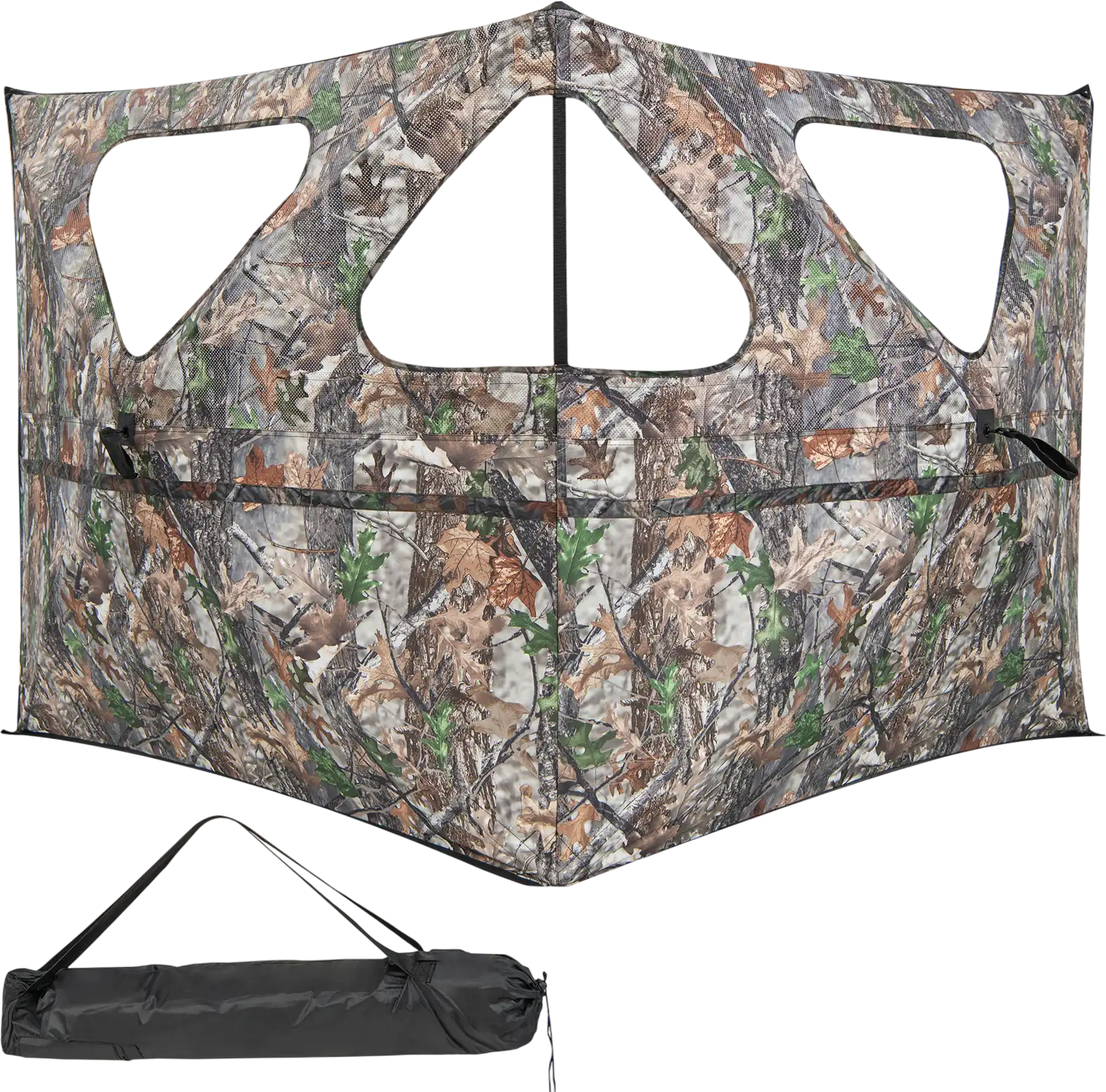 Costway 2-Panel Hunting Ground Blind Pop Up Fence 3 Shoot-Through Ports 31674925 New