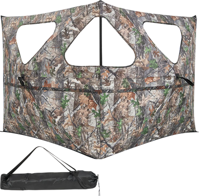 Costway 2-Panel Hunting Ground Blind Pop Up Fence 3 Shoot-Through Ports 31674925 New