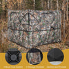 2-Panel hunting ground blind with camouflage design, featuring 3 shooting windows and reinforced pockets for outdoor.