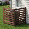 2-Panel Wooden Outdoor Privacy Fence with Ground Stakes-Brown - Gallery View 1 of 10