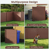 Brown 48 x 48 inch enclosure panels for air conditioner, trash can, or pool equipment, providing stylish backyard.