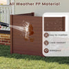 Brown 48 x 48 inch enclosure panels made of all-weather PP material, ideal for concealing trash cans and pool equipment.