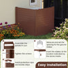 Brown 2-panel air conditioner and trash can enclosure, 48 x 48 inches, offering stylish backyard privacy and easy.