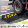 Driveway threshold ramp set for medium trucks, rubber construction, supports 33070 lbs, with textured surface for.