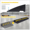 Driveway threshold ramp set with 5/6 inch rise, made of durable rubber for medium trucks, featuring flexible.