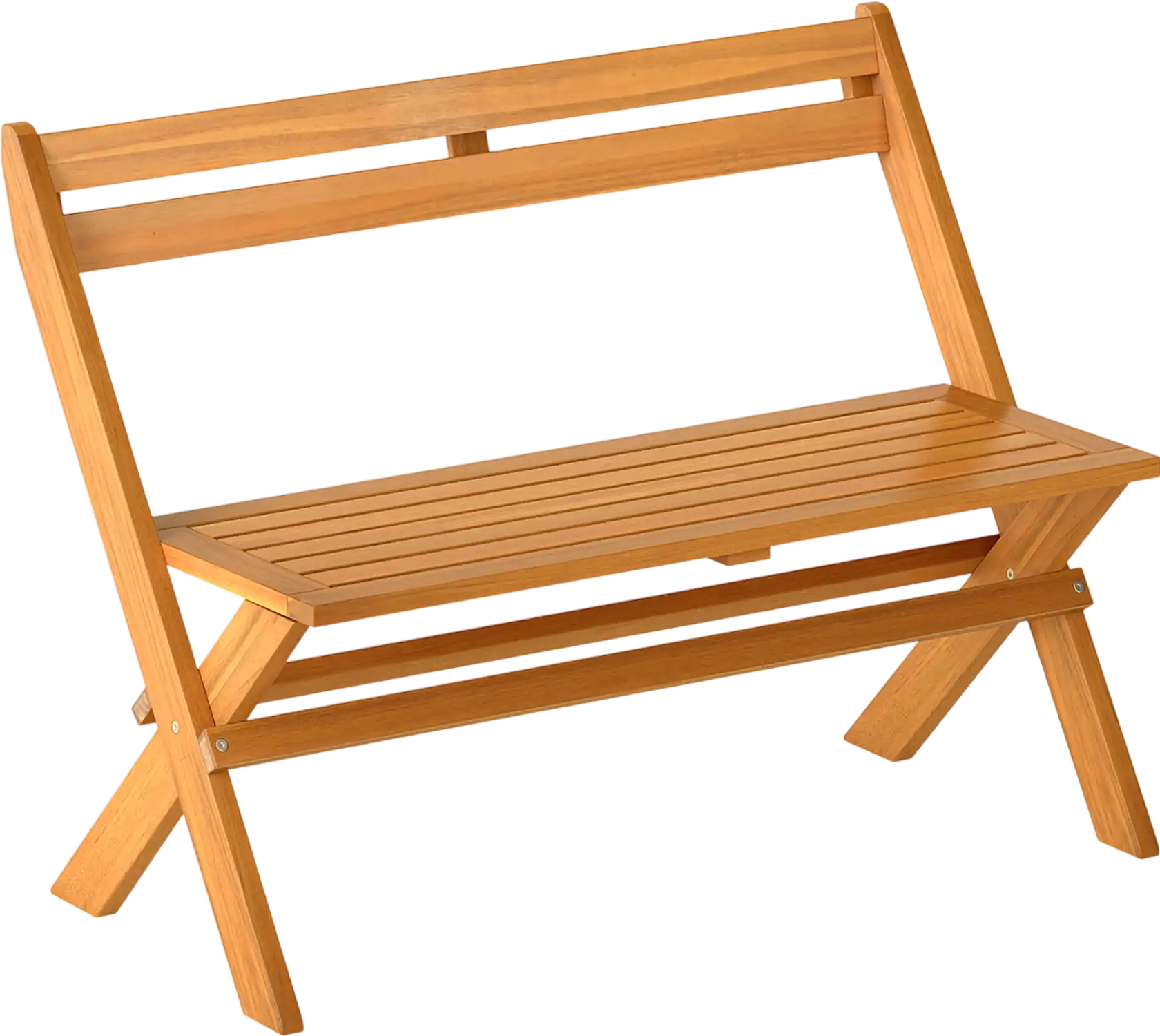 Costway 2-Person Acacia Wood Patio Garden Bench 800 lbs Capacity 37021842 New