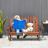 2 Person Adirondack Rocking Chair with Slatted seat-Brown - Gallery View 1 of 9