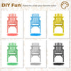 Log wood patio chair with slatted backrest, customizable paint options, perfect for deck or backyard relaxation.