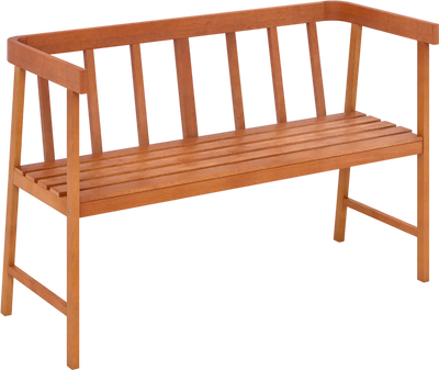 Costway Outdoor Eucalyptus Wood Garden Bench w/ Backrest Armrests 12547986 New