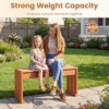 2-person outdoor garden bench with solid wooden frame, featuring a 440 lbs weight capacity, perfect for backyard.