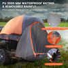 2 Person Portable Pickup Tent with waterproof 190T polyester taffeta, featuring a detachable rainfly and large double.