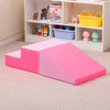 2-Piece Step and Slide Climber for Infants and Toddlers Baby Soft Play Set Foam Blocks-Pink - Gallery View 1 of 11