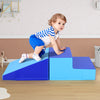 2-Piece Step and Slide Climber for Infants and Toddlers Baby Soft Play Set-Blue - Gallery View 1 of 10