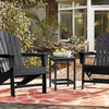 2-Pieces18 Inches Adirondack Outdoor Side Table for Patio and Garden-Black - Gallery View 1 of 8