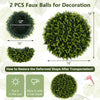 Two 18-inch faux decorative balls made of PE leaves, ideal for patio, garden, or balcony decoration.