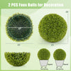 20-inch round artificial topiary sphere made of sun-protective PE leaves, ideal for patio and garden decoration.