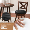 Classic 24-inch swivel bar stool with X-shaped open back, premium PVC leather upholstery, and solid wood frame for.