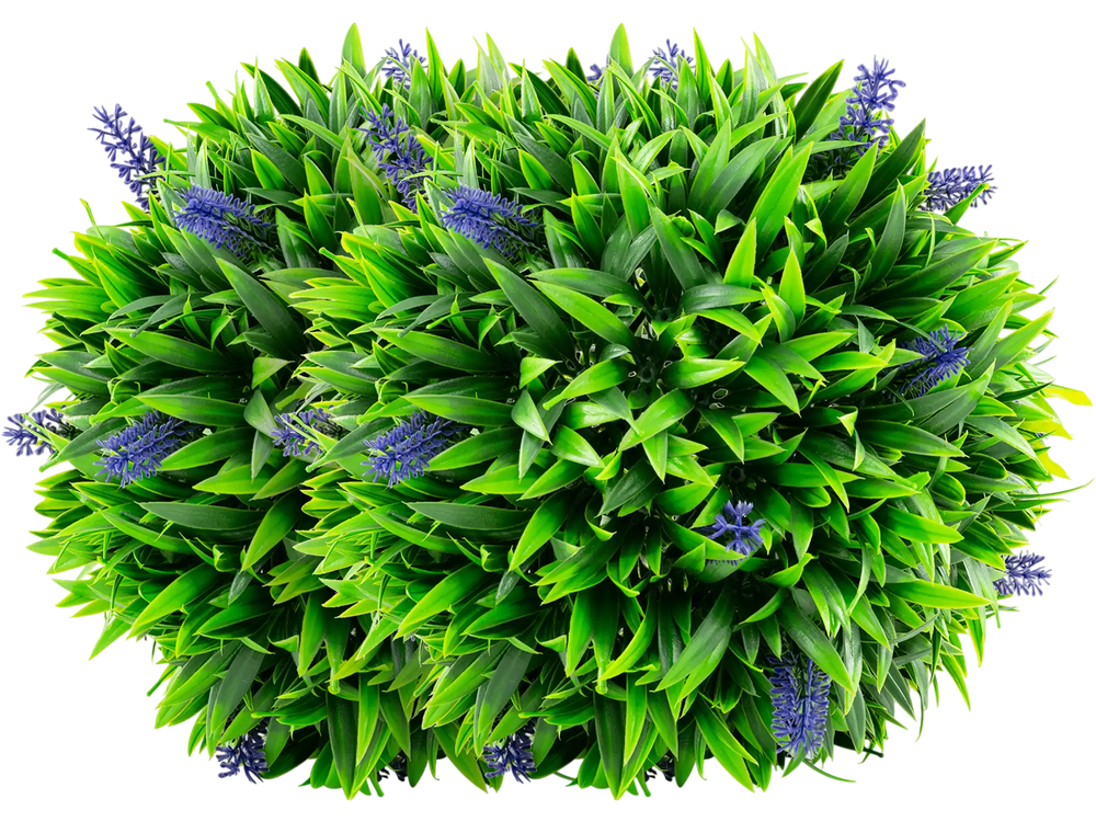 2 Pieces Artificial Lavender Topiary Balls with Flowers