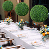 2 Pieces 16"/20" Artificial Plant Boxwood Topiary Ball for Patio Garden Front Door Balcony Backyard-M - Gallery View 1 of 10