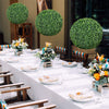2 Pieces 16/20 Inches Artificial Plant Boxwood Topiary Ball for Patio Garden Front Door Balcony Backyard-S - Gallery View 1 of 10